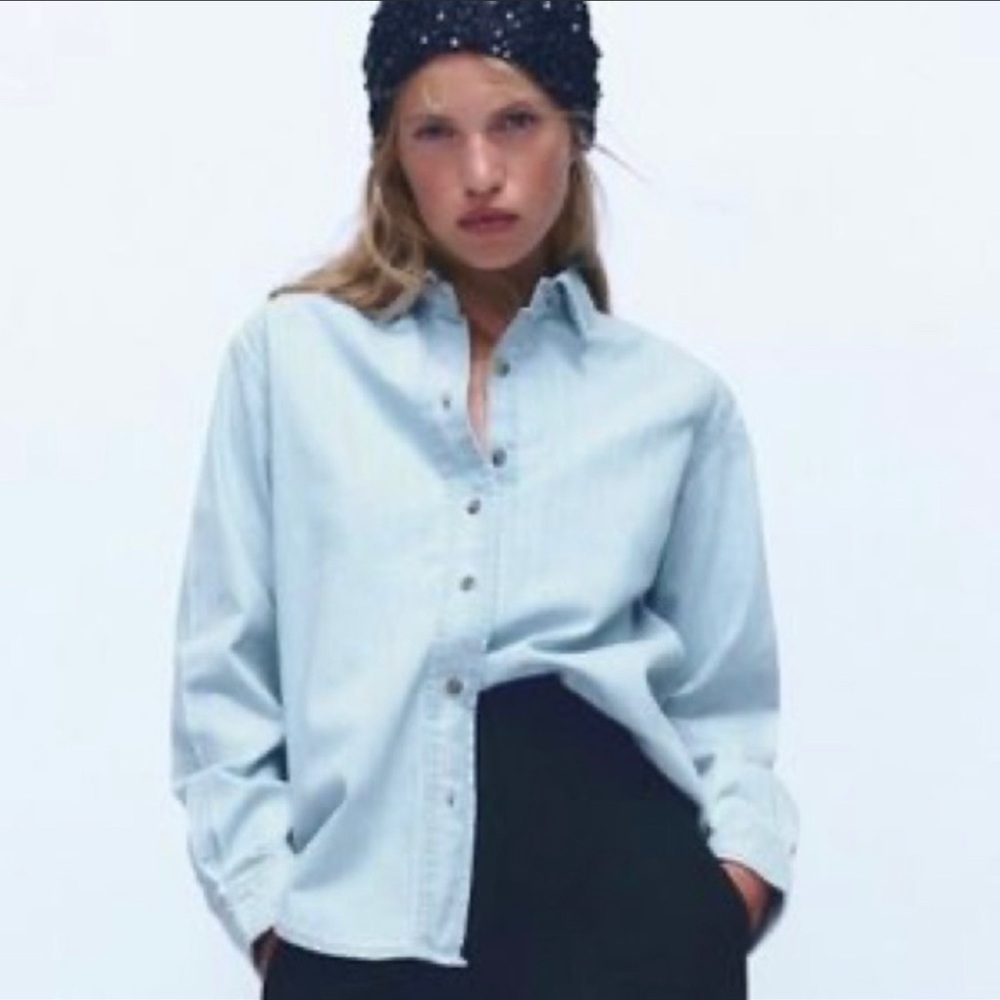 Zara The Nora Denim Shirt 🔥